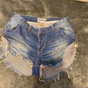 One Teaspoon Daisy Duke Jean Shorts Sz 27 NWOT